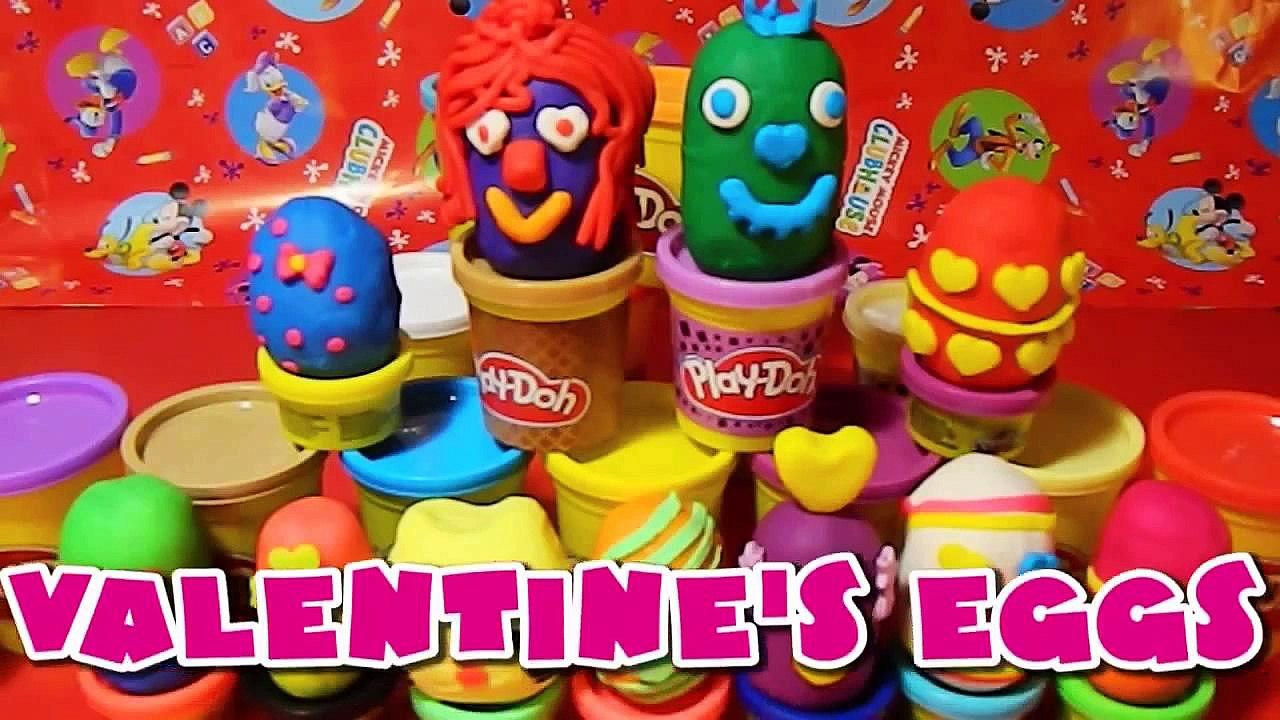 ClayBuddies Mickey Mouse Clubhouse with Minnie Mouse Play-Doh Surprise Eggs Huevos Sorpres