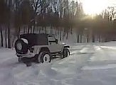 Jeep Wrangler TJ Rubicon playing in the snow