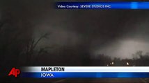 Raw Video: Tornado Hits Western Iowa Town