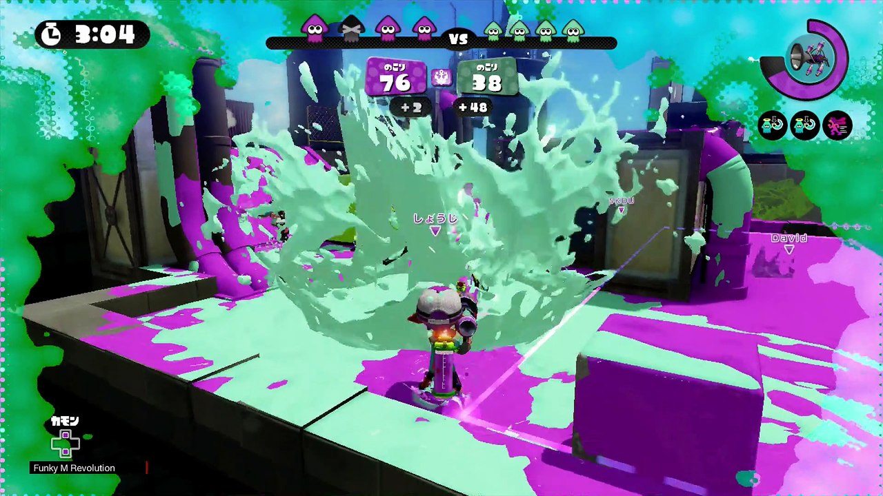 Splatoon（スプラトゥーン）遂にガチバトル参戦！（ランク10：ホットブラスター） 収録短め