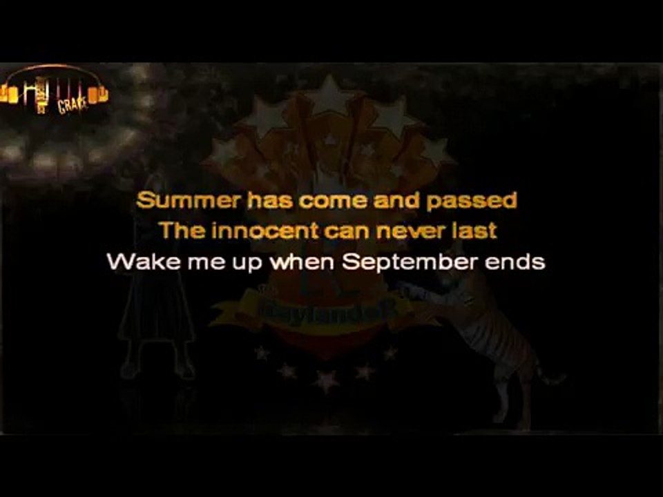 Green Day   Wake Me Up September  Ends (Karaoke RBG)