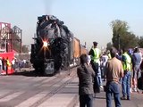 Union Pacific #3985 pulls into Denver with the circus train