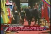 LLegada del Presidente Ollanta Humala Tasso a Funeral de Presidente Hugo Chavez