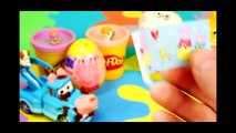 Play Doh Peppa Pig Surprise Eggs Cars Mater Pig Costume Play Dough Toy Eggs Disney - MertaCeyon