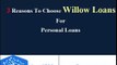 3 Reasons To Choose Willow Loans For A Personal Loans