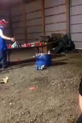 Drunk girl falls down