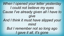 Phil Collins - I Cannot Believe It's True Lyrics