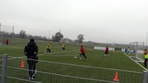 Spielform 2 gegen 2   2 Wandspieler - Training am Deutschen Fußball Internat Bad Aibling