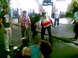 Hindley Street Fight - Scared Cop Pepper Sprays Some Idiots!