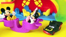 Batman Mickey Mouse Clubhouse Play Doh Hero Batman Lightning McQueen Fly N Surprise DisneyCarToys