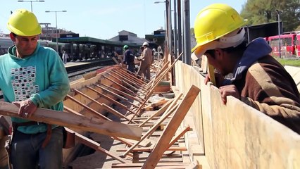 Modernización de andenes en la estación Retiro