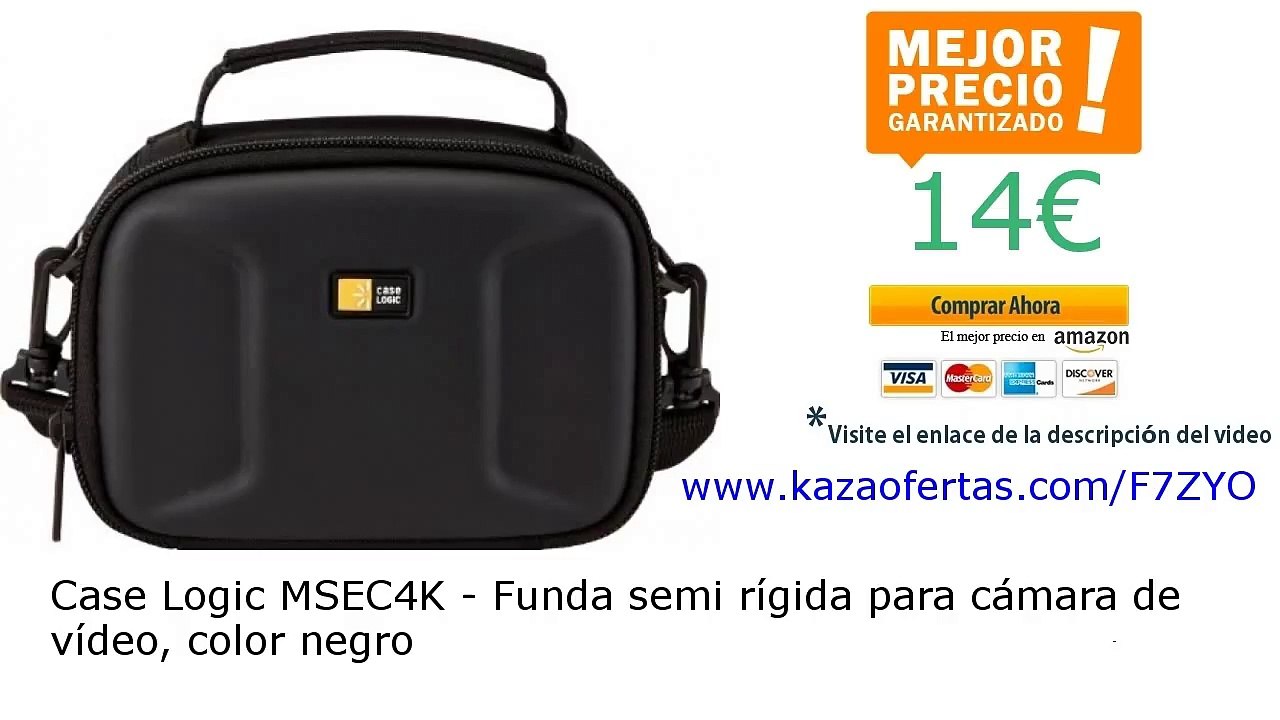 Case Logic MSEC4K - Funda semi rígida para cámara de vídeo, color negro