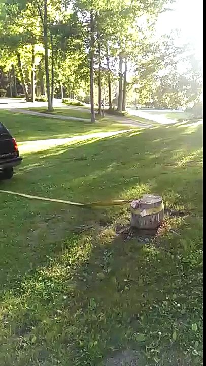 Pourquoi il ne faut JAMAIS Essayer de Tirer une Souche d'Arbre avec votre SUV
