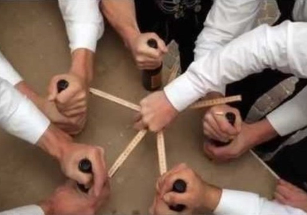 Swiss Carpenters Open Five Beer Bottles at Once