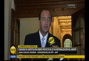 Juan Carlos Eguren, criticado por decir que una violación no genera embarazo