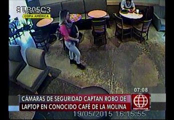 La Molina: así actuaron ladrones de laptop en conocido café