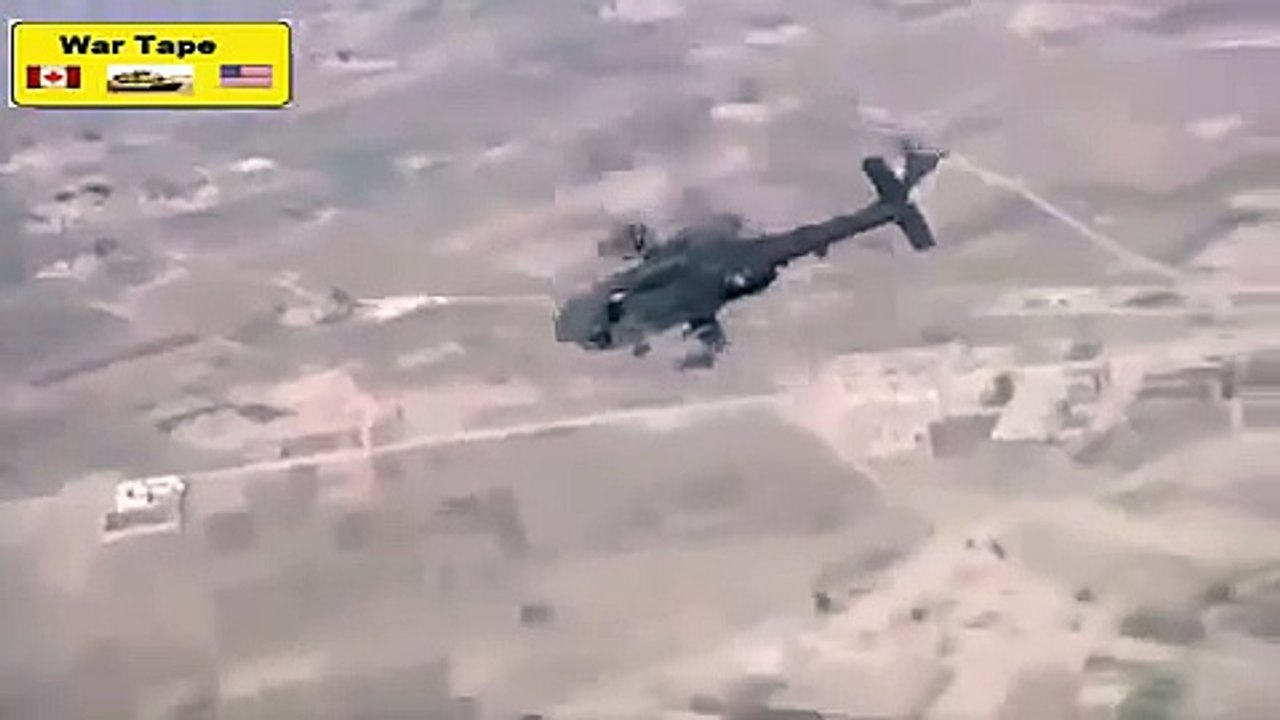 Apache Attack Helicopter   Combat Gun Camera Footage