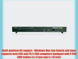 IOGEAR 8-Port USB PS/2 Combo VGA KVMP Switch with USB KVM Cables GCS1808KITU
