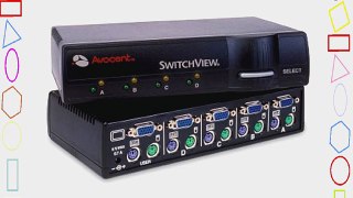 4port Cybex Switchview KVM 1user PS2/ser for Pc - with 2-cables