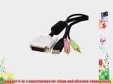 StarTech.com DVID4N1USB10 10 Feet 4-in-1 USB Dual Link DVI-D KVM Switch Cable with Audio and