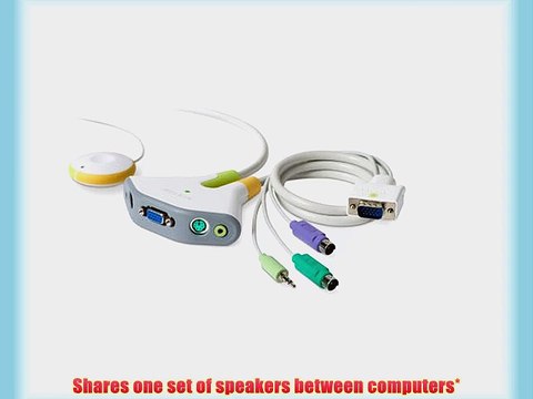 Belkin F1DG102P Flip 2-Port KVM Switch with Audio Support (PS/2 Connection)