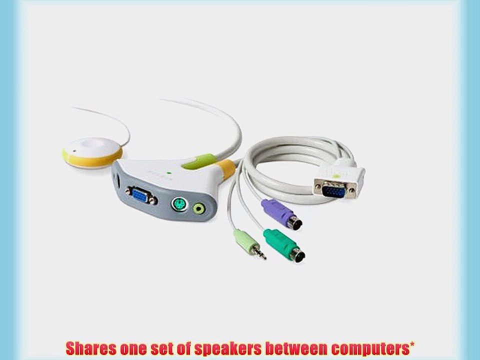 Belkin F1DG102P Flip 2-Port KVM Switch with Audio Support (PS/2 Connection)