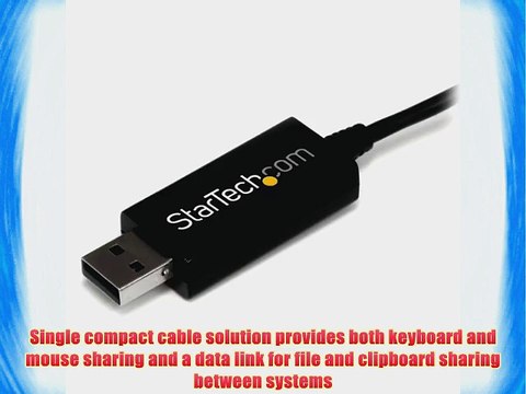 StarTech SVKMS 2 Port USB KM Switch - USB Keyboard and Mouse Switch with File Transfer