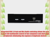 StarTech.com SV231DVIUA 2 Port DVI USB KVM Switch with Audio and USB 2.0 Hub