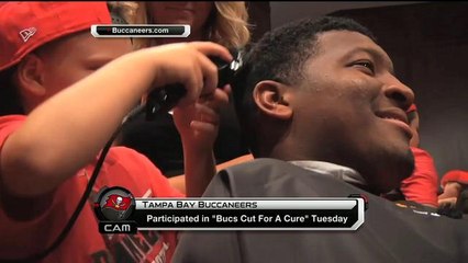 Winston participates in "Bucs Cut For A Cure"