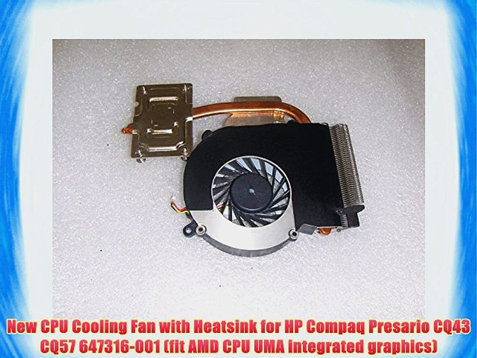 New CPU Cooling Fan with Heatsink for HP Compaq Presario CQ43 CQ57 647316-001 (fit AMD CPU