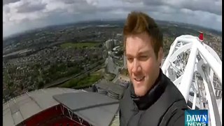 برطانوی نوجوان نے ویمبلے اسٹیڈیم کا 440 فٹ اونچا ٹاور سر کرلیا