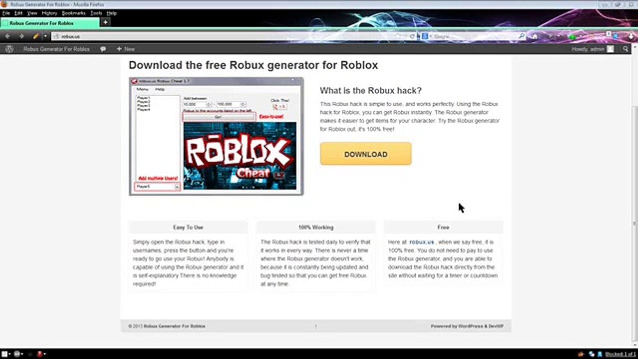 Working Robux Adder For Roblox Direct Video Dailymotion