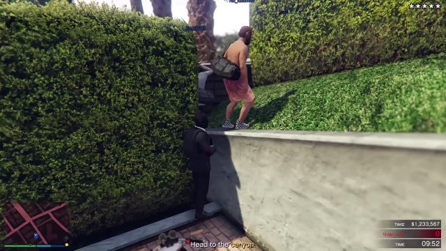 GTA 5-The pacific standard job heist with kuruma glitch
