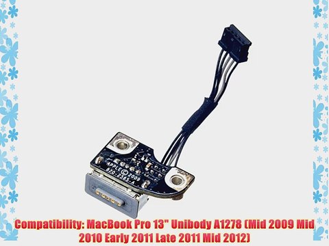 (661-5217 661-5235 922-9288 922-9307) MagSafe DC Power Board - Apple MacBook Pro 13 A1278/