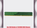 Kingston Value RAM 4GB 1333MHz PC3-10600 DDR3 Non-ECC CL9 DIMM SR x8 Desktop Memory (KVR13N9S8/4)