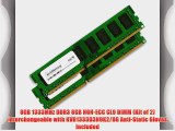 8GB 1333MHz DDR3 8GB NON-ECC CL9 DIMM (Kit of 2) interchangeable with KVR1333D3N9K2/8G Anti-Static
