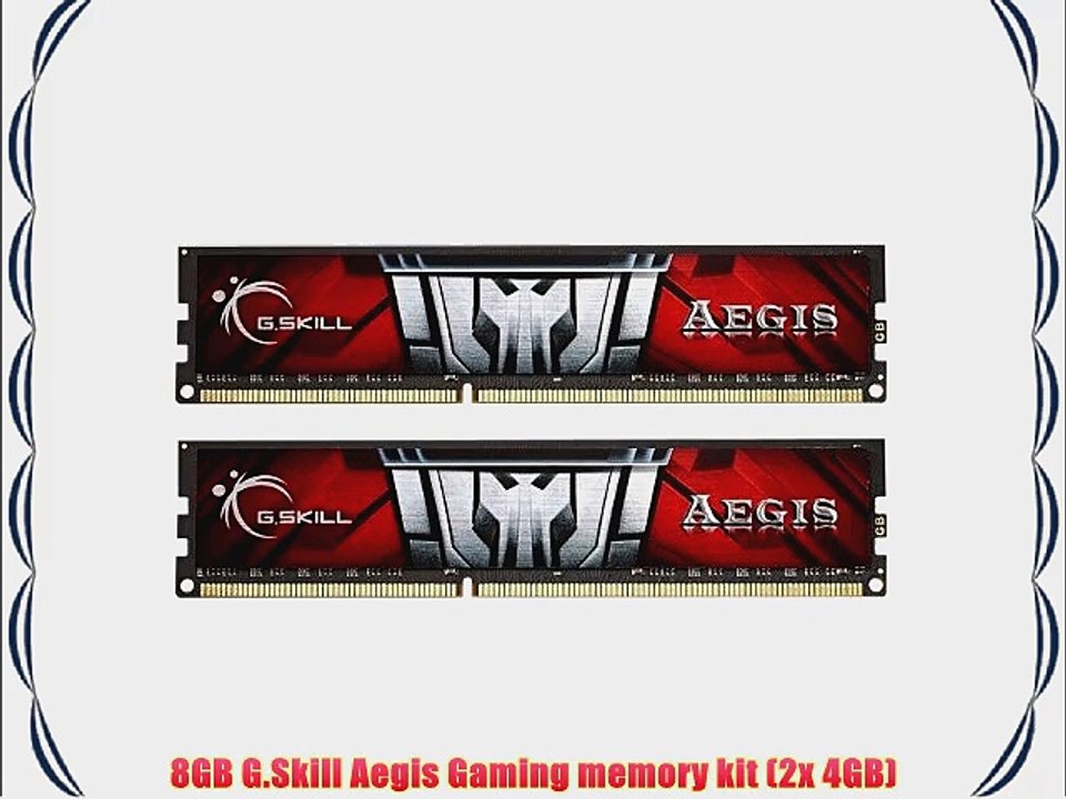 G.SKILL AEGIS 8GB (2 x 4GB) 240-Pin DDR3 SDRAM 1600 (PC3 12800) Desktop Memory Model F3-1600C11D-8GIS