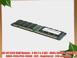 IBM 44T1599 RAM Module - 4 GB (1 x 4 GB) - DDR3 SDRAM - 1333MHz DDR3-1333/PC3-10600 - ECC -