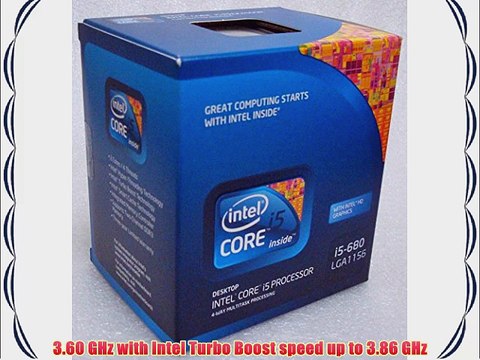 Intel Core i5-680 3.60GHz 4 MB LGA1156 Processor 16 GB BX80616I5680 Dual core