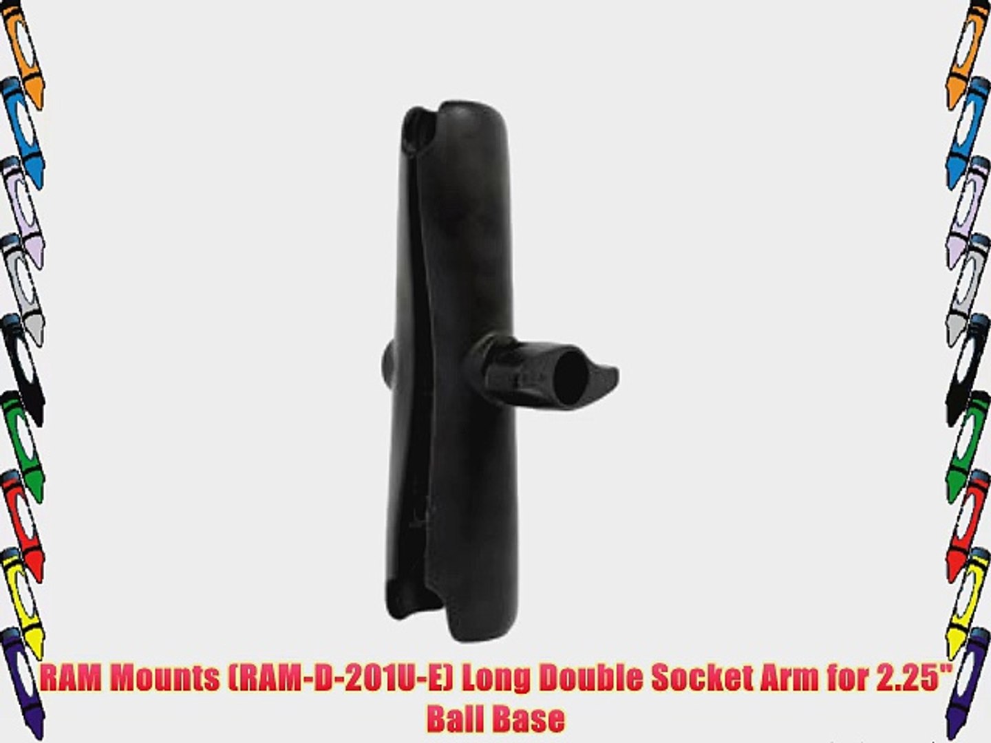 ⁣RAM Mounts (RAM-D-201U-E) Long Double Socket Arm for 2.25 Ball Base