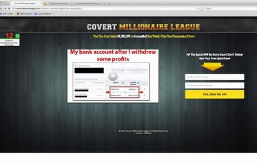 Covert Millionaire League Scam Exposed