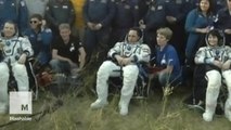 Astronaut returns to Earth after her record-breaking spaceflight