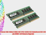 Crucial 2GB (1GBx2) DDR2-667 (PC2-5300) CL5 Unbuffered ECC 240-pin DIMM 1.8V Memory Upgrade