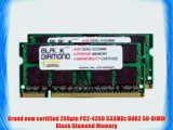 2GB 2X1GB RAM Memory for Dell Latitude D610 Black Diamond Memory Module DDR2 SO-DIMM 200pin