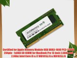 Certified for Apple Memory Module 8GB DDR3-1600 PC3-12800 204pin - 1x8GB SO-DIMM for MacBook