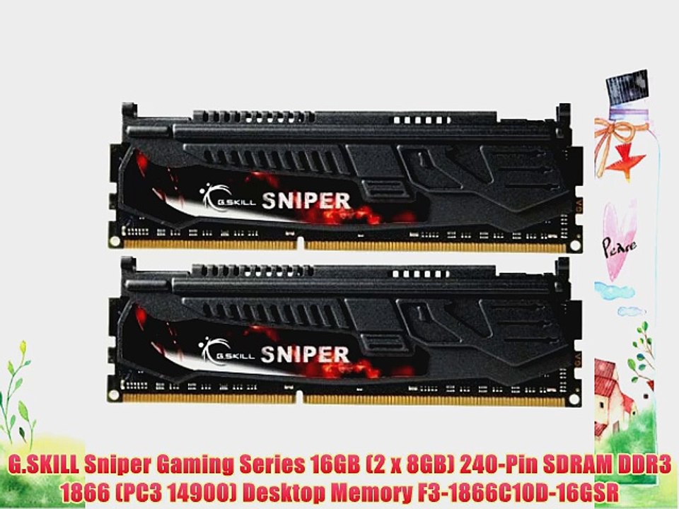 G.SKILL Sniper Gaming Series 16GB (2 x 8GB) 240-Pin SDRAM DDR3 1866 (PC3 14900) Desktop Memory