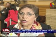 Ejecutivo presenta pedido de facultades en materia de seguridad ciudadana