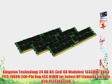 Kingston Technology 24 GB Kit (3x8 GB Modules) 1333MHz DDR3 PC3-10600 240-Pin Reg ECC DIMM