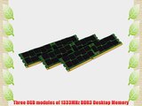 Kingston 24GB Kit (3x8GB Modules) 1333MHz DDR3 DIMM Desktop Memory With Thermal Sensor For