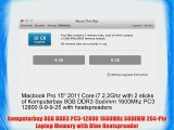 Komputerbay 8GB DDR3 PC3-12800 1600MHz SODIMM 204-Pin Laptop Memory with Blue Heatspreader